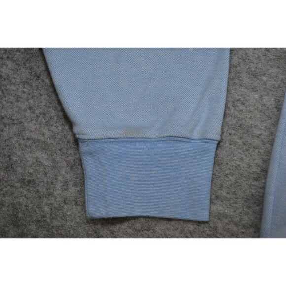 Brooks Brothers Sweater 1/4 Zip Men's Large Navy Blue Birdseye Cotton Sweatshirt - Picture 5 of 16